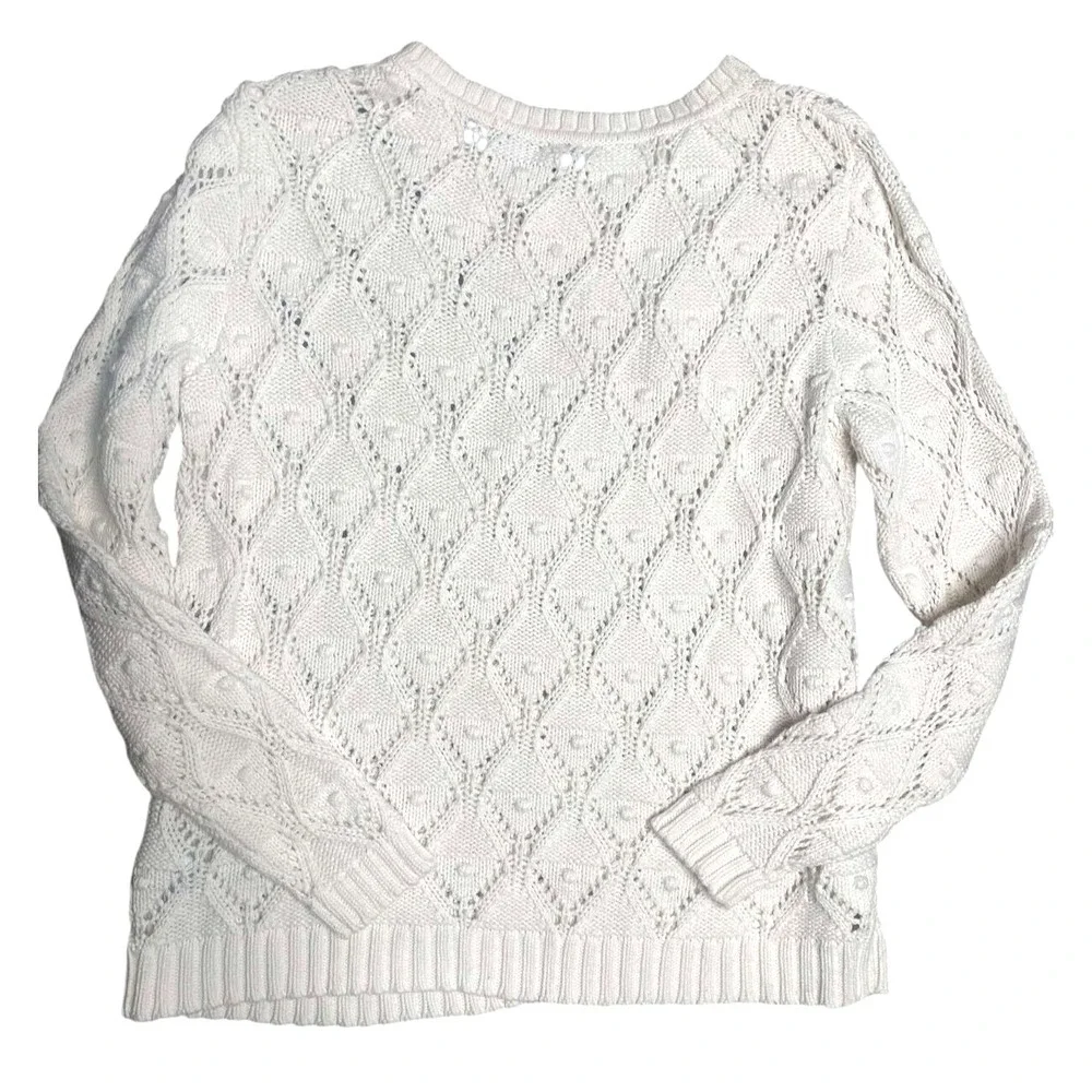 Tommy Hilfiger Women's Sweater Cable Knit Pullover‎ preppy boho crochet Size XL - Picture 4 of 4